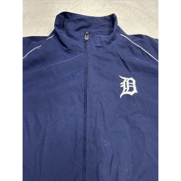 Y2K Detroit Tigers MLB Genuine Merchandise Reebok Windbreaker Jacket Size Large - Picture 2 of 7